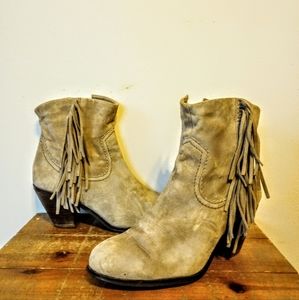 Sam Edelman Suede Fringe Booties